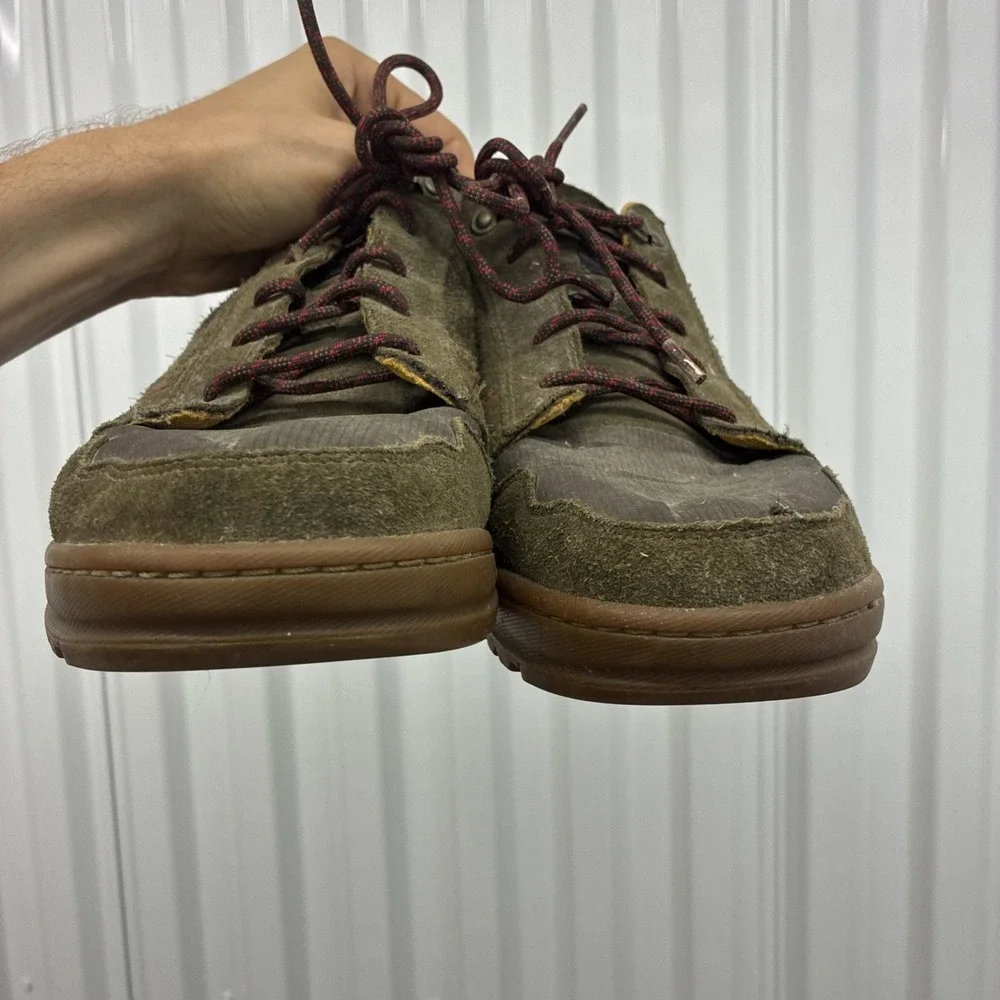 Teva Mens Suede Leather Casual Fair Sneakers Shoes Brown Green - Men Size 13
